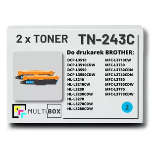 Toner do BROTHER TN243C 2-pak Cyan Multibox zamiennik