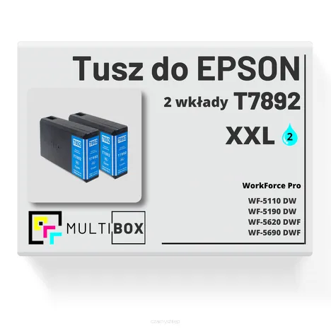 2-PAK Multibox Tusz do EPSON T7892 XXL C13T789240 cyan zamiennik