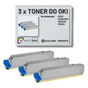 Toner do OKI C822 44844616 3-pak black zamiennik Multibox