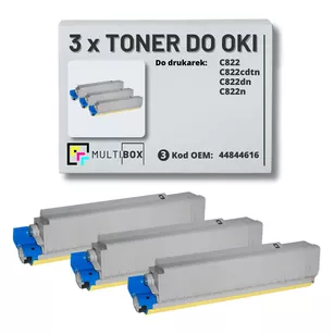 Toner do OKI C822 44844616 3-pak black zamiennik Multibox