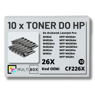 10-PAK Multibox Toner do HP CF226X 26X M402 M426 zamiennik