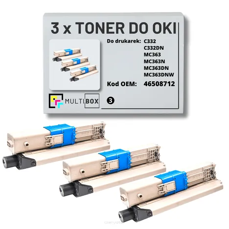 Toner do OKI C332 MC363 46508712 3-pak XL black zamiennik Multibox