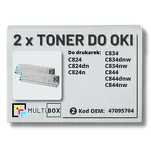 2-PAK Multibox Toner do OKI C824 C834 C844 47095704 black zamiennik - 2