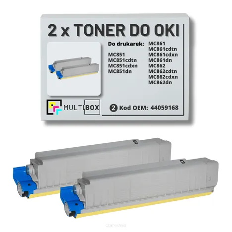 2-PAK Multibox Toner do OKI MC851 MC861 MC862 44059168 black zamiennik