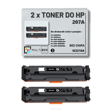 Toner do HP 207A 2-pak BLACK W2210A zamiennik Multibox BEZ CHIPA