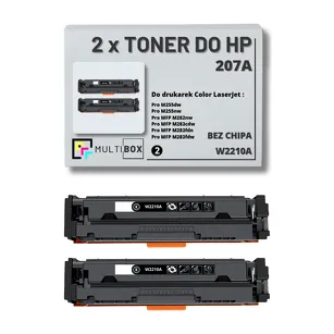 2-PAK Multibox Toner do HP 207A BLACK W2210A zamiennik BEZ CHIPA