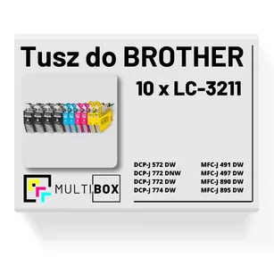 10-pak Tusz do BROTHER LC3211 Multibox