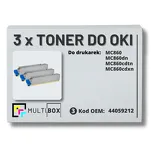 3-PAK Multibox Toner do OKI MC860 44059212 black zamiennik - 2
