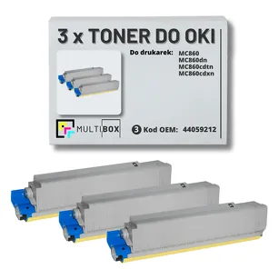 Toner do OKI MC860 44059212 3-pak black zamiennik Multibox