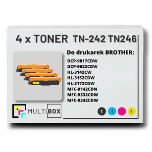 Toner do BROTHER TN-242 TN-246 4-pak CMYK Multibox zamiennik