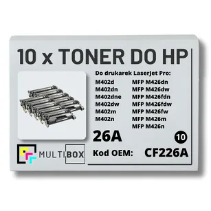 10-PAK Multibox Toner do HP CF226A 26A M402 M426 zamiennik