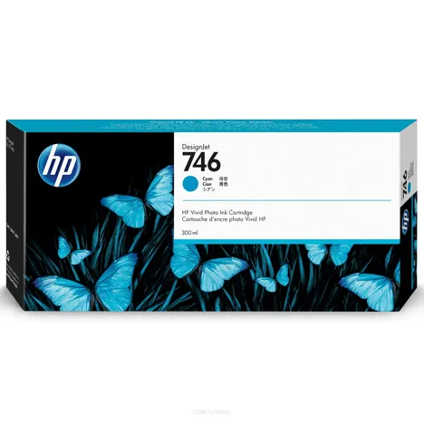 HP 746 tusz P2V80A oryginalny cyan 