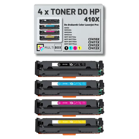 4-PAK Multibox Toner do HP 410X CMYK CF410X CF411X CF412X CF413X zamiennik