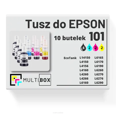 tusz do EPSON 101 T03V6 T03V1 T03V2 T03V3 T03V4 10-pak cyan / magenta / yellow / black zamiennik Multibox