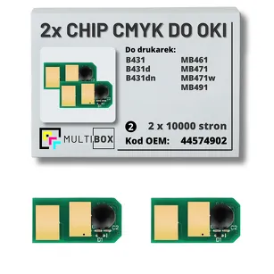 2-PAK Multibox zestaw Chipów do OKI B431 MB461 MB471 MB491 44574902 2x10,0K