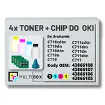4-PAK Multibox Tonery + chipy do OKI C710 C711 4x11,5K - 2