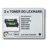2-PAK Multibox Toner do LEXMARK MS817 MS818 53B2H00 2x25.0K zamiennik - 2