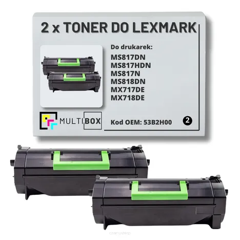 2-PAK Multibox Toner do LEXMARK MS817 MS818 53B2H00 2x25.0K zamiennik