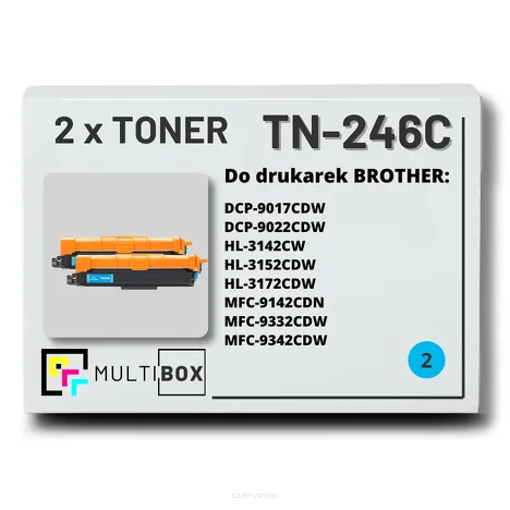2-PAK Multibox Toner do BROTHER TN246C Cyan zamiennik