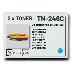 Toner do BROTHER TN-246C 2-pak Cyan Multibox zamiennik