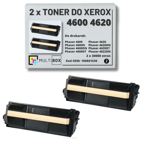 2-PAK Multibox Toner do XEROX 4600 4620 106R01536 30K zamiennik