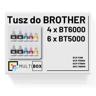 10-PAK Multibox Tusz do BROTHER BT6000 BT5000