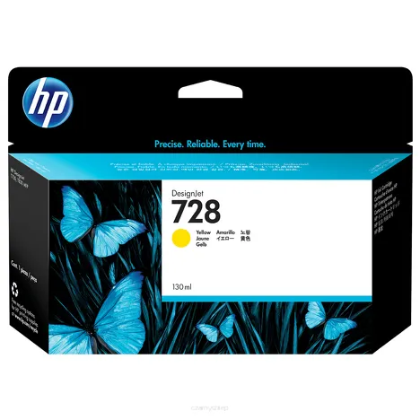 HP 728 tusz F9J65A oryginalny yellow