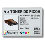 4-PAK Multibox toner do RICOH SPC232 406479 406480 406481 406482 zamiennik - 2