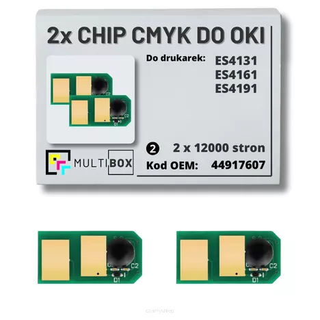 2-pak zestaw Chipów do OKI ES4131 ES4161 ES4191 44917607 2x12,0K Multibox