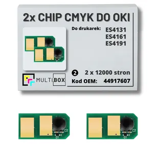 2-PAK Multibox zestaw Chipów do OKI ES4131 ES4161 ES4191 44917607 2x12,0K