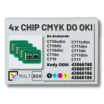 4-PAK Multibox zestaw Chipów CMYK do OKI C710 C711 4x11,5K - 2
