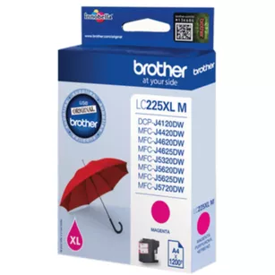 BROTHER tusz LC225XLM oryginalny magenta 1200 stron