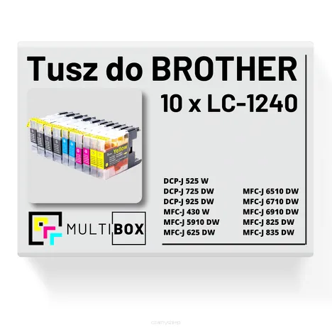 10-pak Tusz do BROTHER LC-1240 Multibox