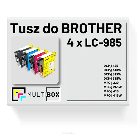 4-pak Tusz do BROTHER LC-985 Multibox