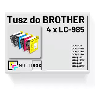 4-pak Tusz do BROTHER LC985 Multibox