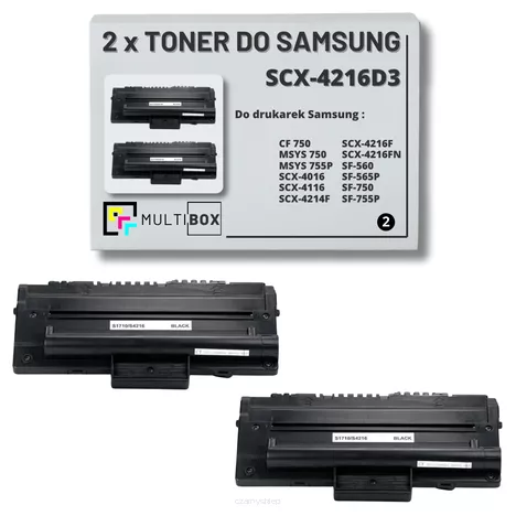 2-pak Toner do SAMSUNG SCX4216 SCX-4216D3 3K Multibox Zamiennik