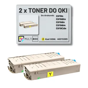 2-PAK Multibox Toner do OKI C610 44315305 yellow zamiennik