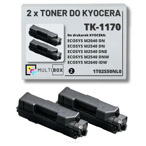 2-PAK Multibox Toner do KYOCERA TK1170 1T02S50NL0 ECOSYS M2040 M2540 M2640 2x7.2K zamiennik