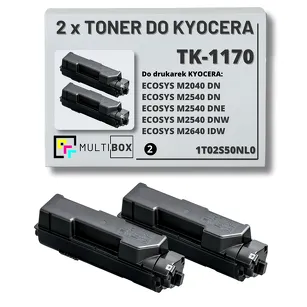 2-pak Toner do KYOCERA TK-1170 1T02S50NL0 ECOSYS M2040 M2540 M2640 2x7.2K Multibox zamiennik