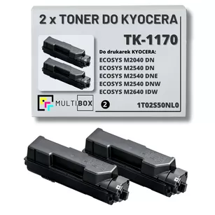 2-pak Toner do KYOCERA TK1170 1T02S50NL0 ECOSYS M2040 M2540 M2640 2x7.2K Multibox zamiennik