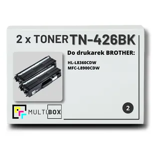 2-PAK Multibox Toner do BROTHER TN426BK Black zamiennik