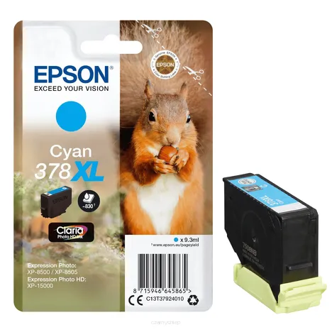 Epson tusz 378XL T3792 C13T37924010 oryginalny cyan