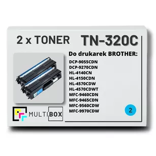 Toner do BROTHER TN320C 2-pak Cyan Multibox zamiennik