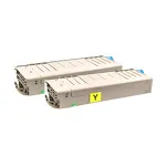 2-PAK Multibox Toner do OKI C5850 C5950 MC560 43865721 yellow zamiennik - 3