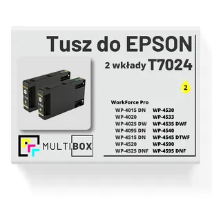 2-PAK Multibox Tusz do EPSON T7024 XL C13T70244010 yellow zamiennik