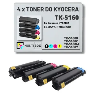 4-pak Toner do KYOCERA TK5160 ECOSYS P7040 16,0K/3x12,0K CMYK Multibox zamiennik