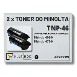 2-PAK Multibox Toner do KONICA MINOLTA TNP46 A6VK01W BIZHUB 4050/4750 2x20.0K zamiennik - 2