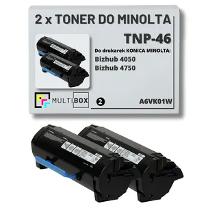 2-pak Toner do KONICA MINOLTA TNP-46 A6VK01W BIZHUB 4050/4750 2x20.0K Multibox zamiennik