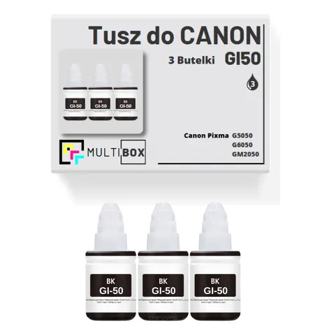 Tusz do CANON GI50BK 3-pak black zamiennik Multibox