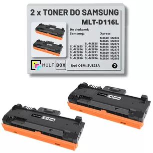 2-pak Toner do SAMSUNG M2625 MLTD116L SU828A 3K Multibox Zamiennik